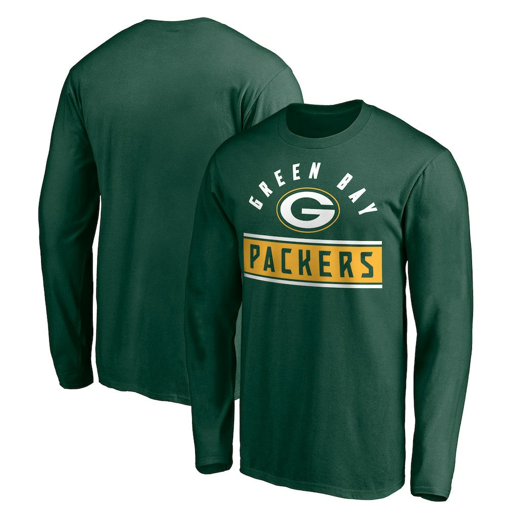 Green Bay Packers Team Arch Knockout Long Sleeve T-Shirt - Green on sale