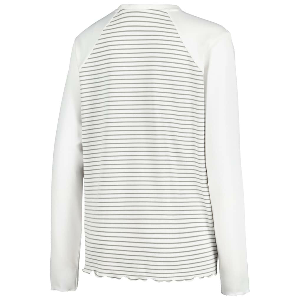 Cleveland Browns Antigua Women's Maverick Waffle Henley Long Sleeve T-Shirt - White on sale