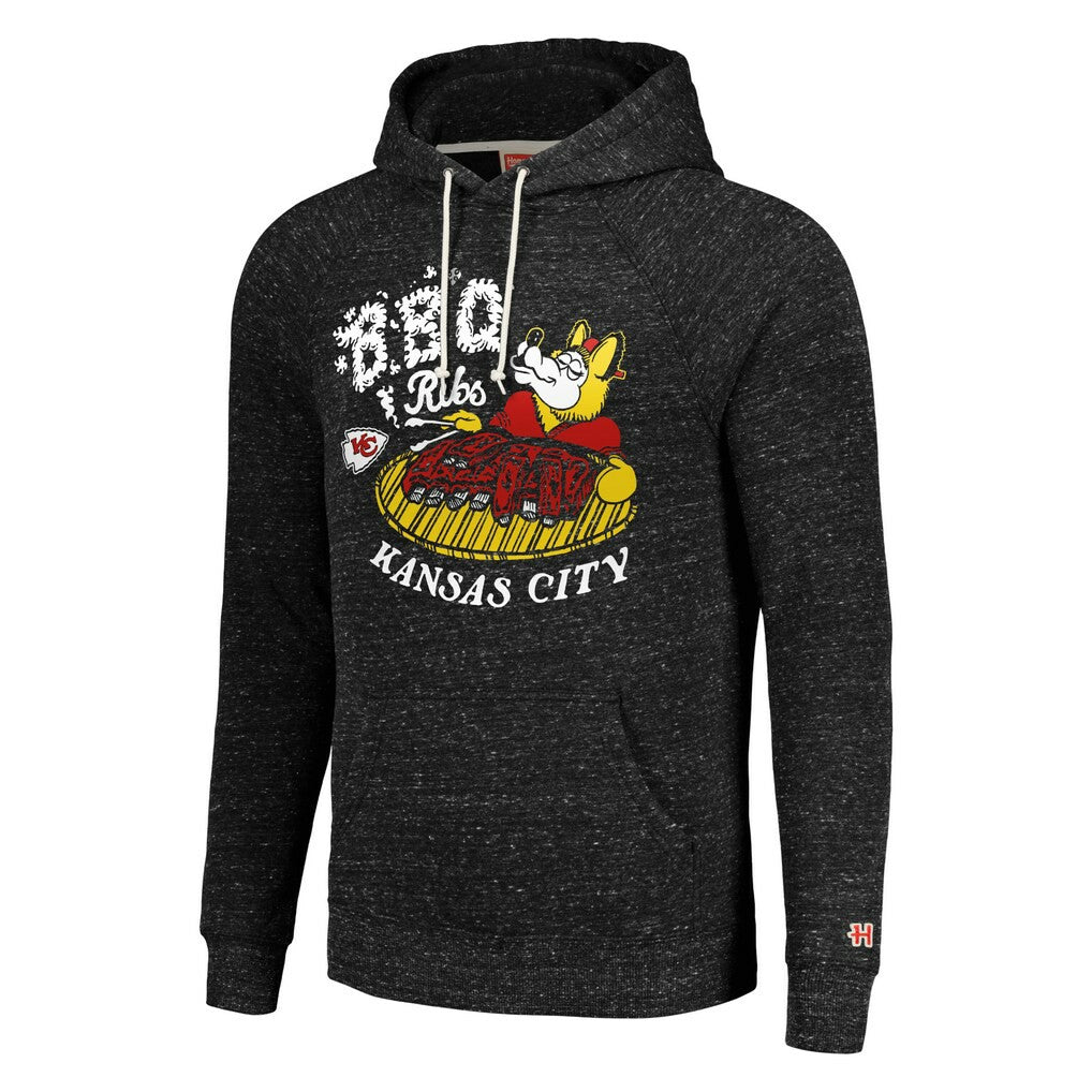 Kansas City Chiefs Homage Unisex NFL x Guy Fieri’s Flavortown Tri-Blend Pullover Hoodie - Charcoal cheap