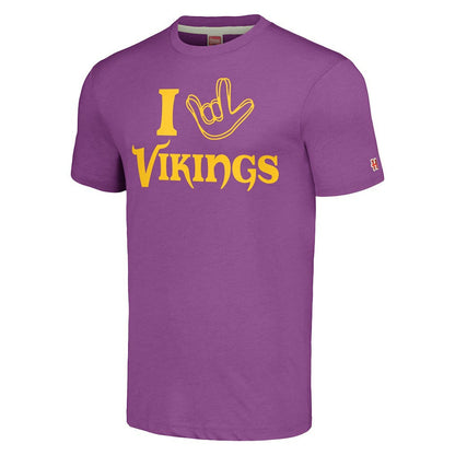 Minnesota Vikings Homage Unisex The NFL ASL Collection by Love Sign Tri-Blend T-Shirt - Purple for sale
