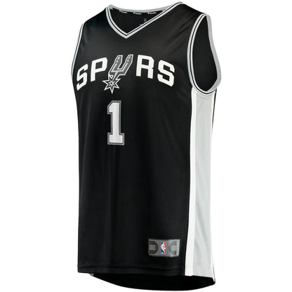 Victor Wembanyama San Antonio Spurs Fast Break Replica Jersey - Icon Edition - Black | Fanatics shop