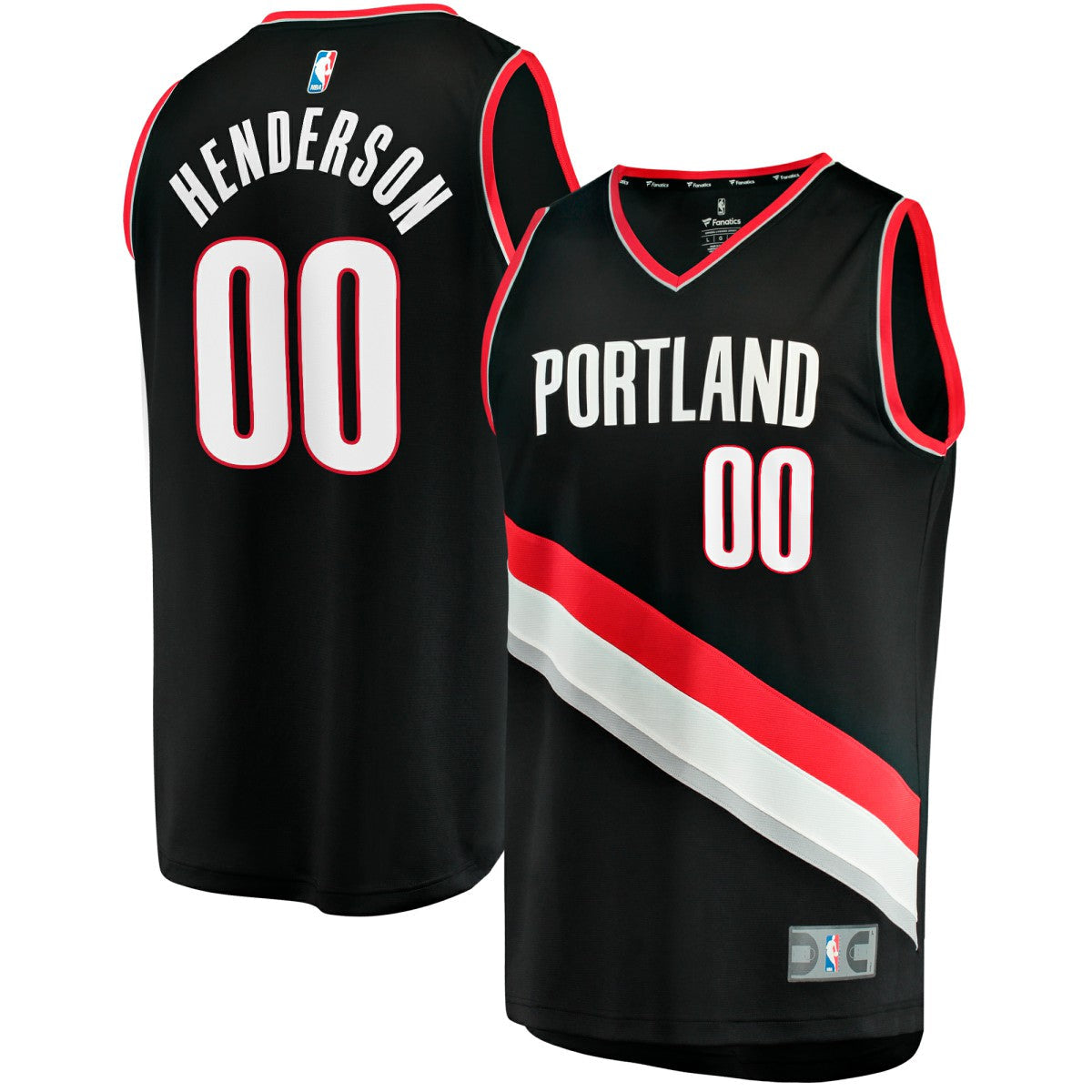 Scoot Henderson Portland Trail Blazers Fast Break Replica Jersey - Icon Edition - Black | Fanatics cheap