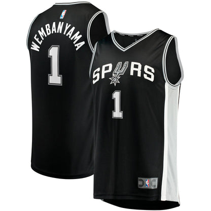 Victor Wembanyama San Antonio Spurs Youth Fast Break Replica Jersey - Icon Edition - Black | Fanatics shop