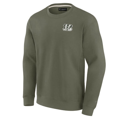 Cincinnati Bengals Unisex Elements Super Soft Pullover Sweatshirt - Olive online