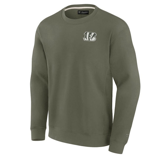 Cincinnati Bengals Unisex Elements Super Soft Pullover Sweatshirt - Olive online