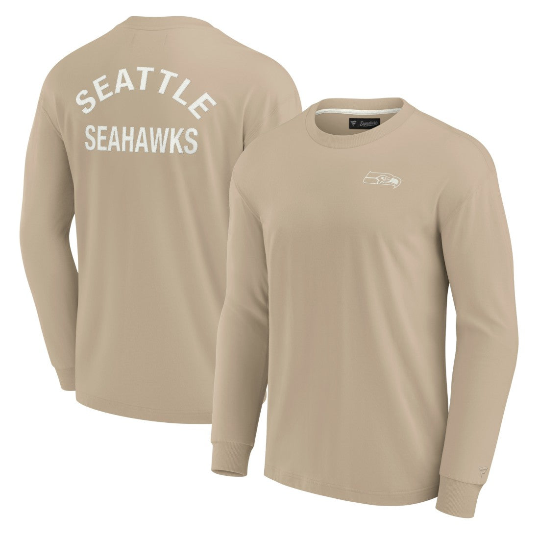 Seattle Seahawks Unisex Elements Super Soft Long Sleeve T-Shirt - Khaki discount