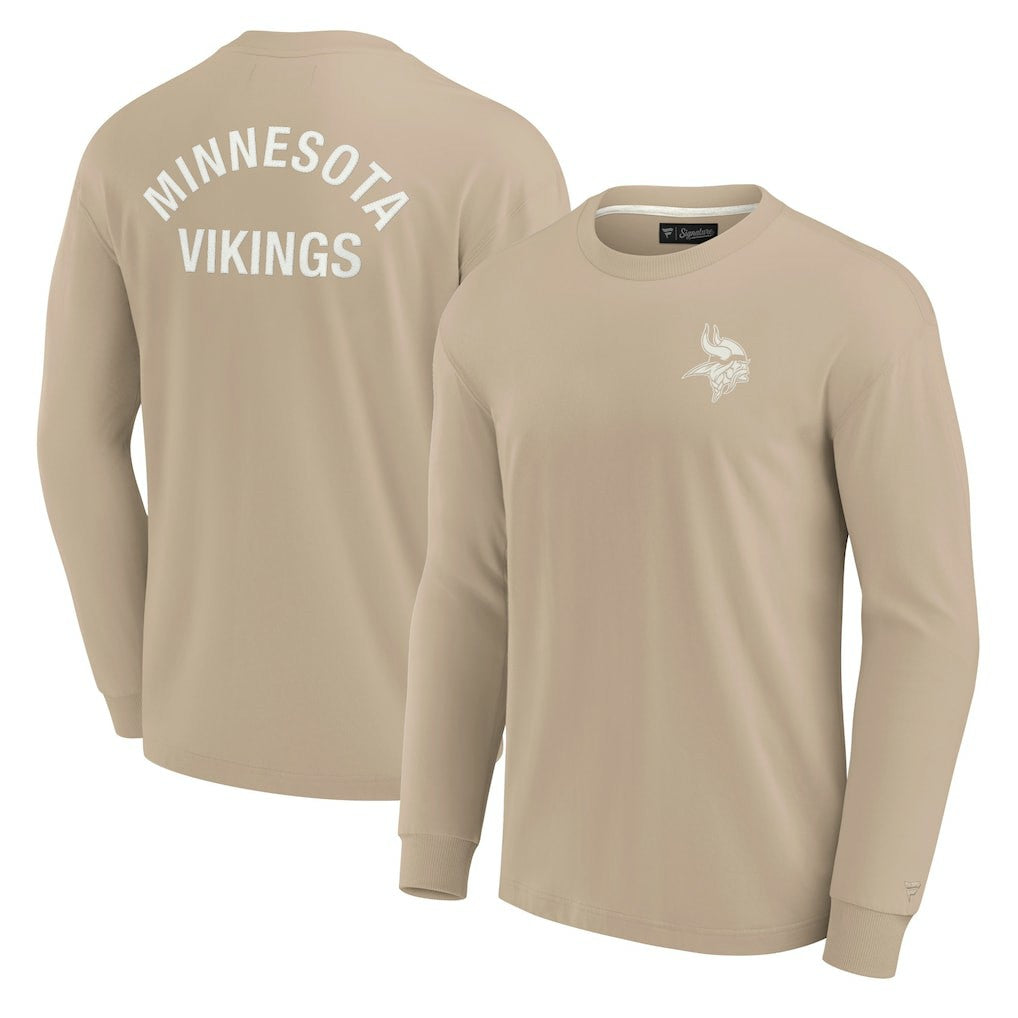 Minnesota Vikings Unisex Elements Super Soft Long Sleeve T-Shirt - Khaki discount