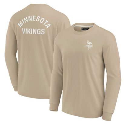 Minnesota Vikings Unisex Elements Super Soft Long Sleeve T-Shirt - Khaki discount
