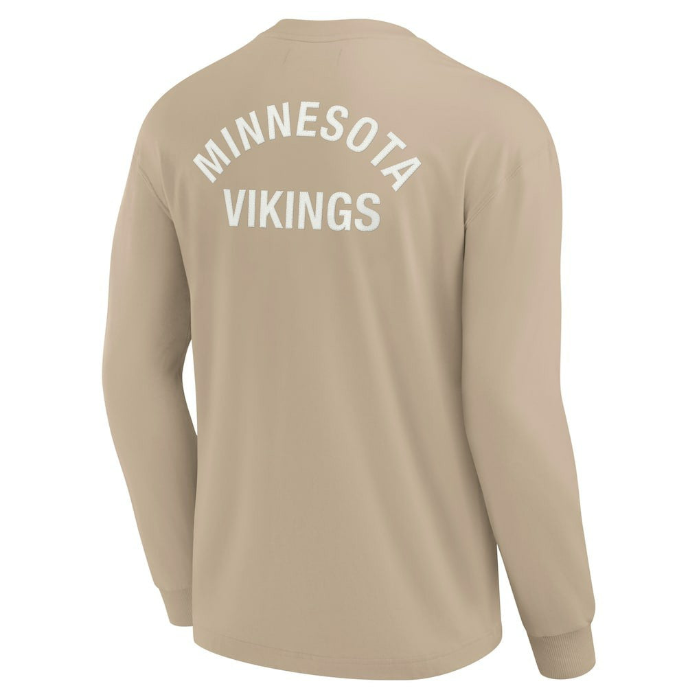 Minnesota Vikings Unisex Elements Super Soft Long Sleeve T-Shirt - Khaki discount