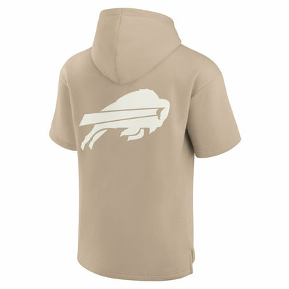 Buffalo Bills Unisex Elements Super Soft Fleece Short Sleeve Pullover Hoodie - Khaki on sale