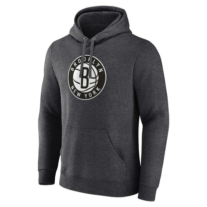 Brooklyn Nets Primary Logo Pullover Hoodie - Heather Charcoal | Fanatics sale
