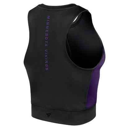 Minnesota Vikings Women's Studio Fitted Gym Tank Top - Black sale