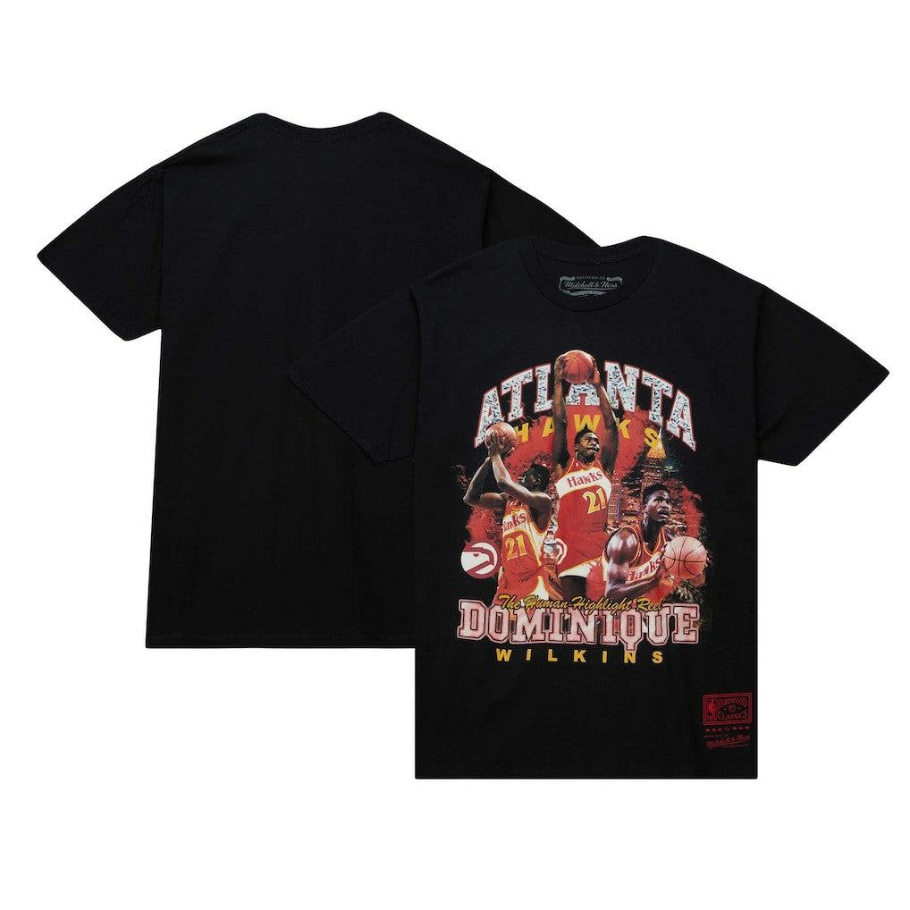 Dominique Wilkins Atlanta Hawks Hardwood Classics Bling Concert Player T-Shirt - Black | Mitchell & Ness online