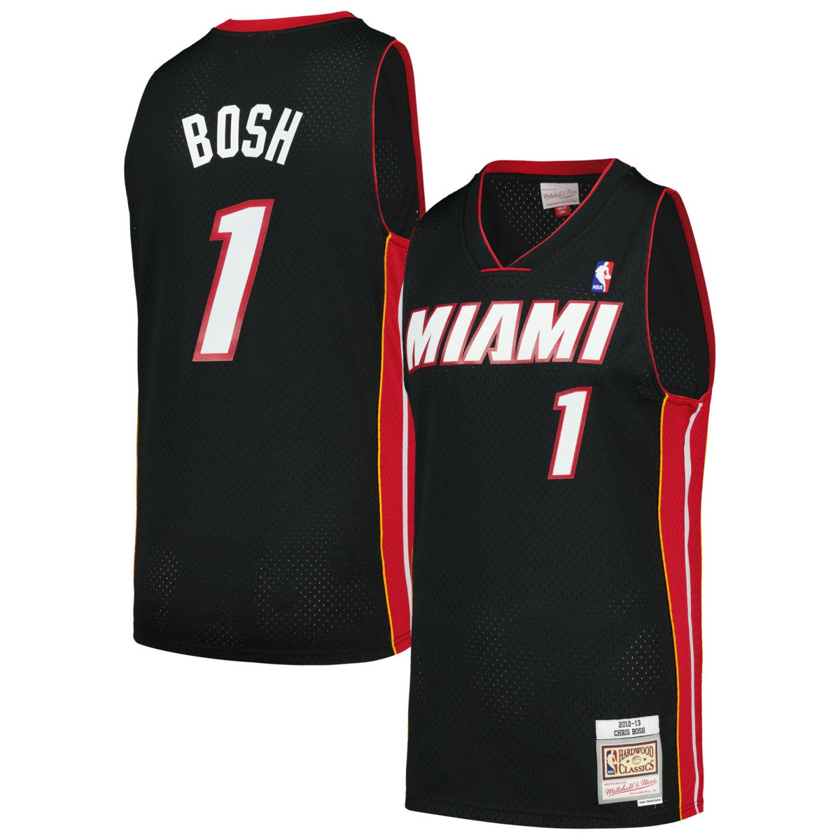 Chris Bosh Miami Heat 2012/13 Hardwood Classics Swingman Jersey - Black | Mitchell & Ness sale