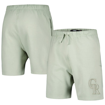 Colorado Rockies Pro Standard Neutral Fleece Shorts - Light Green