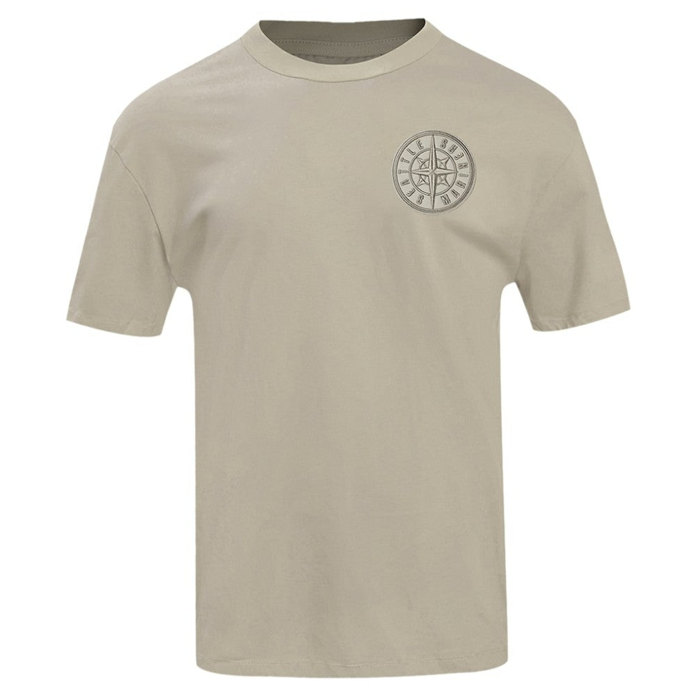 Seattle Mariners Pro Standard Oversized Neutral CJ Dropped Shoulders T-Shirt - Tan