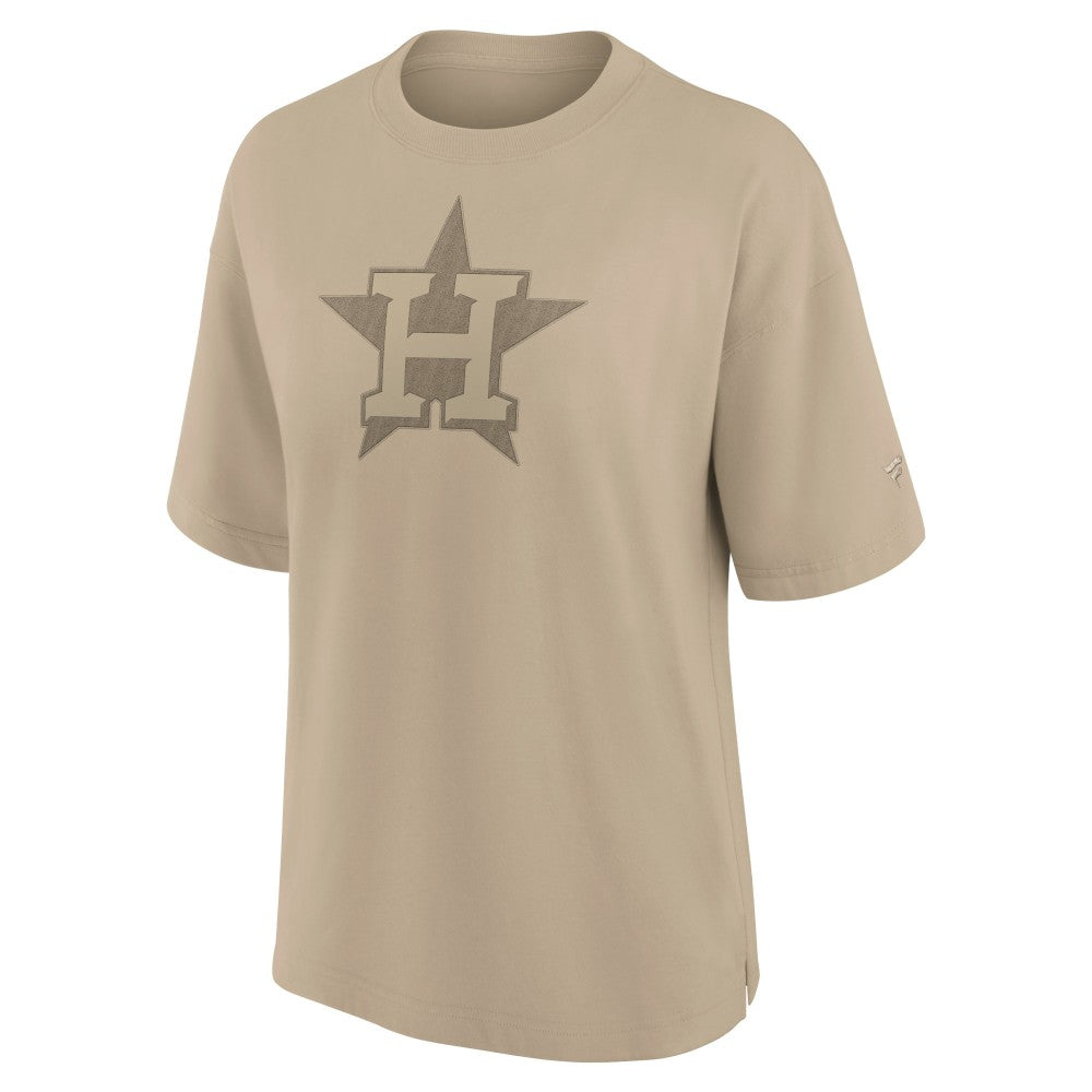 Houston Astros Women's Oversized Elements T-Shirt - Khaki