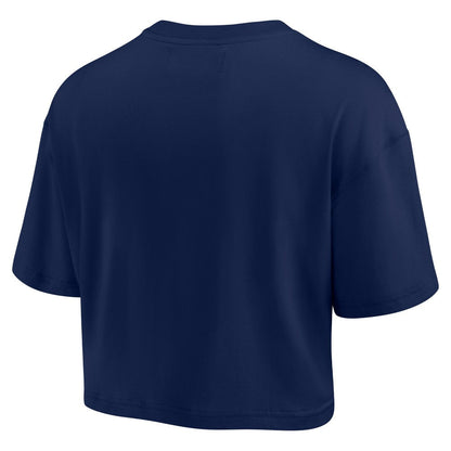 Houston Astros Women's Elements Super Soft Boxy Cropped T-Shirt - Navy