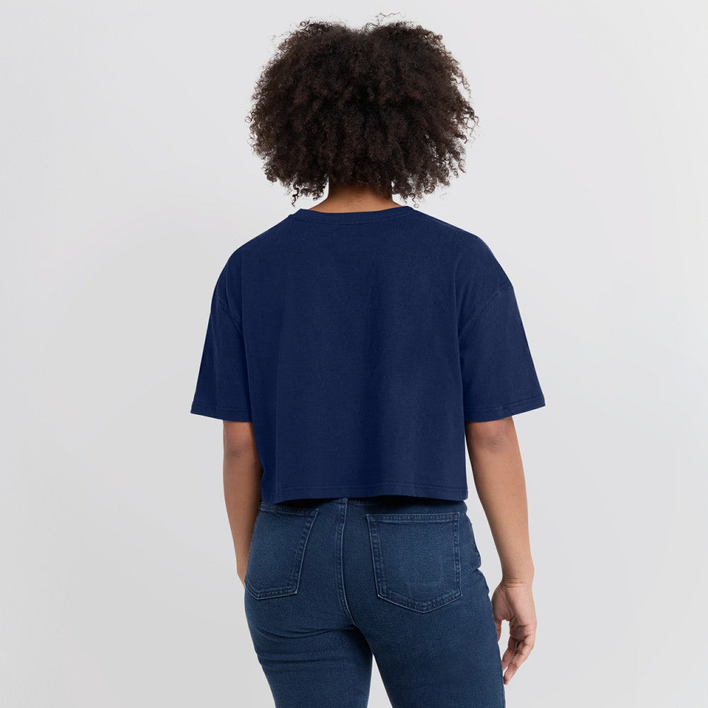 Houston Astros Women's Elements Super Soft Boxy Cropped T-Shirt - Navy