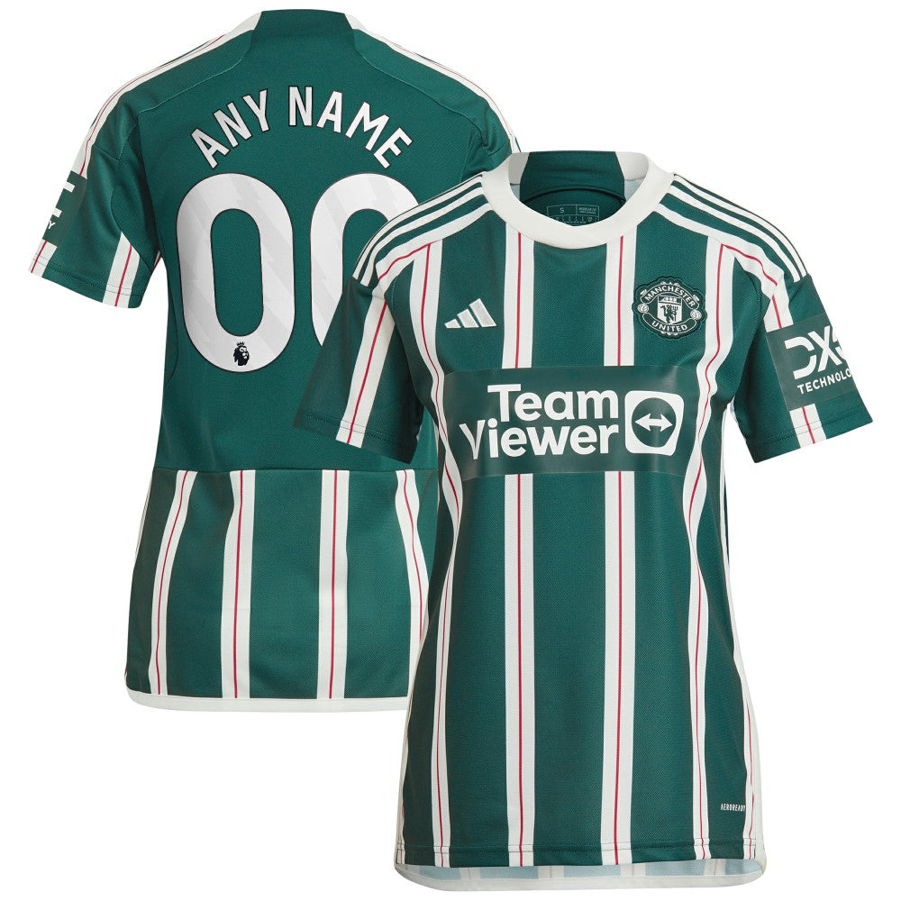 Manchester United Women's 2023/24 Away Replica Custom Jersey - Green | Adidas discount