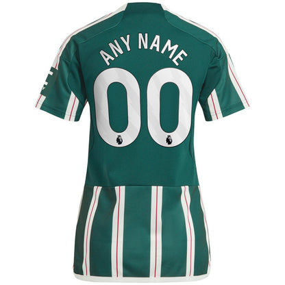 Manchester United Women's 2023/24 Away Replica Custom Jersey - Green | Adidas discount