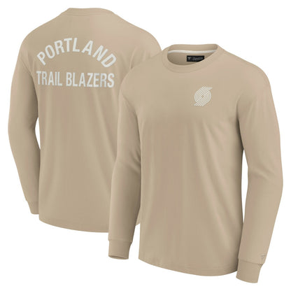 Portland Trail Blazers Unisex Elements Super Soft Long Sleeve T-Shirt - Khaki | Fanatics online