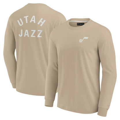 Utah Jazz Unisex Elements Super Soft Long Sleeve T-Shirt - Khaki | Fanatics outlet