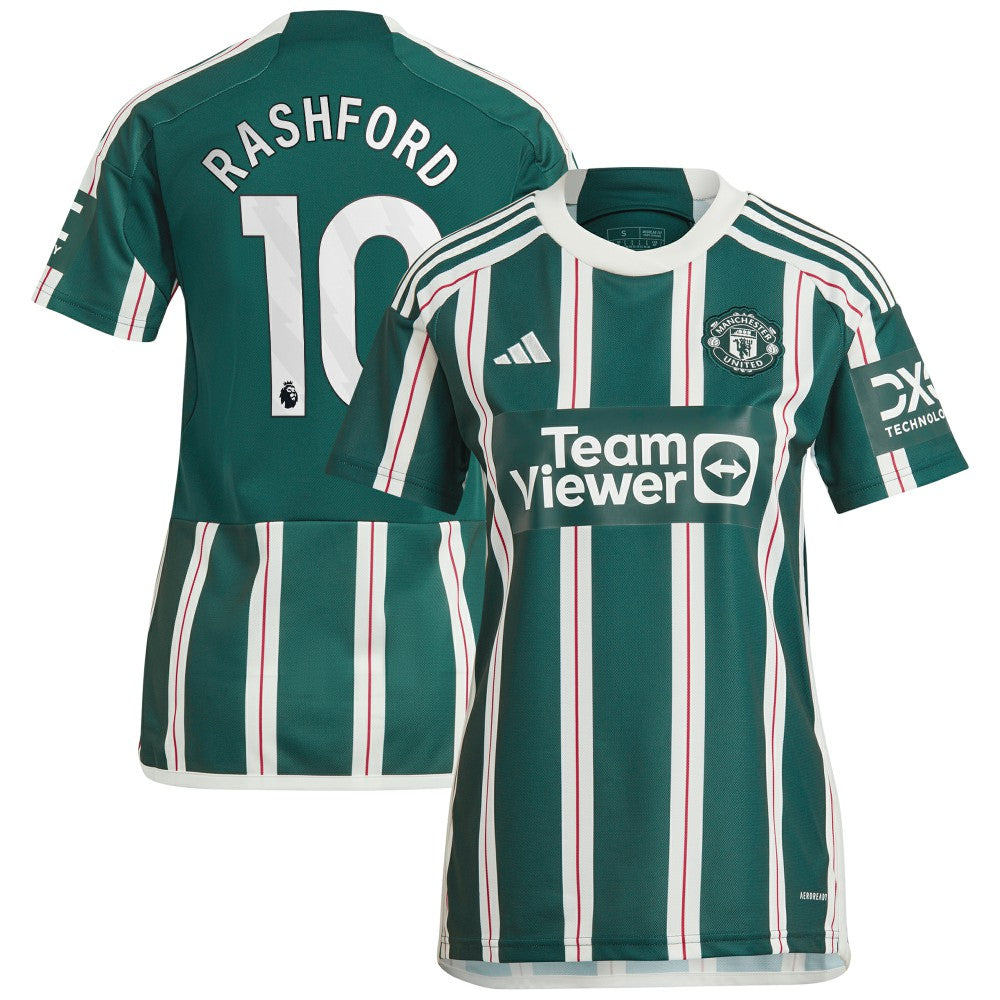 Marcus Rashford Manchester United Women's 2023/24 Away Replica Player Jersey - Green | Adidas on sale