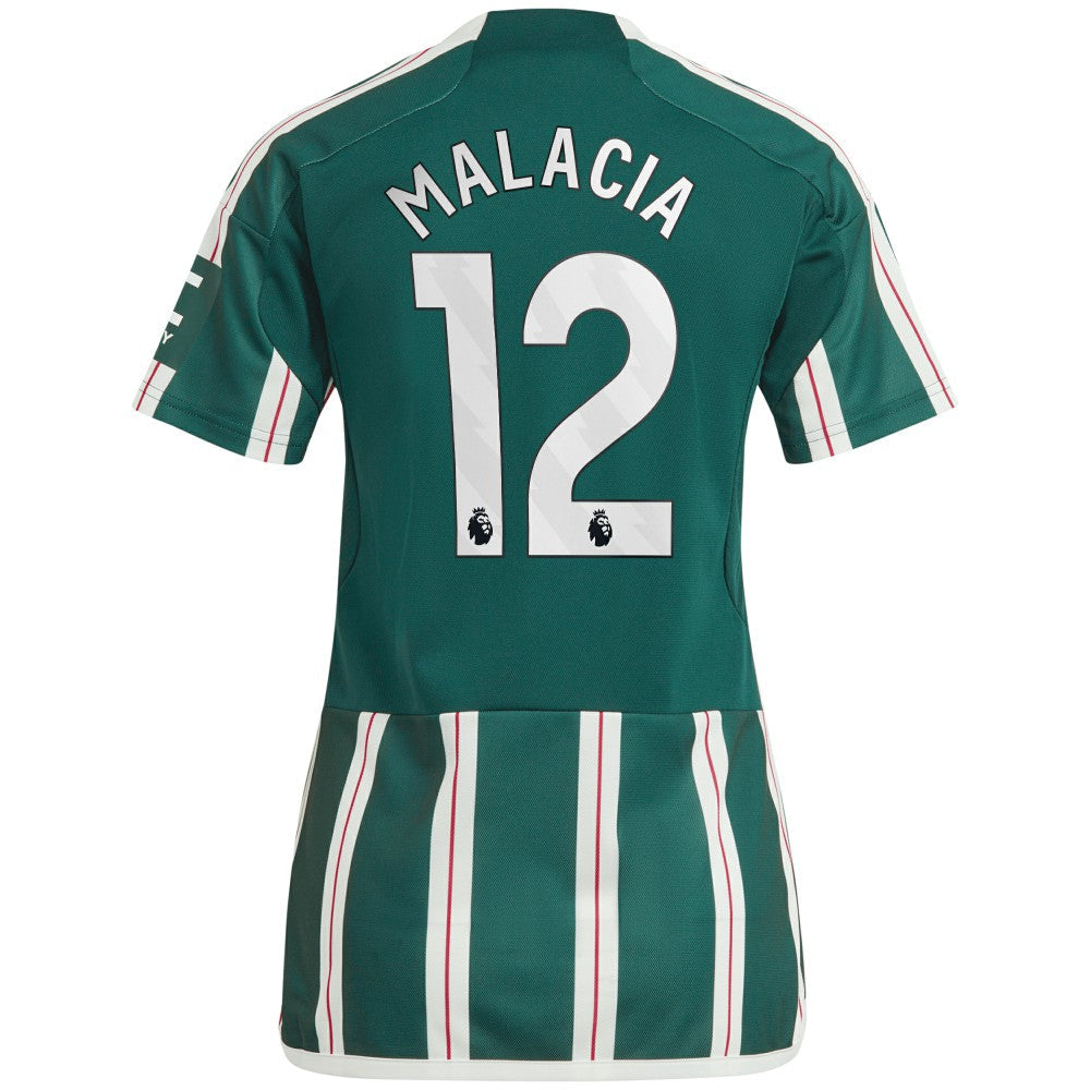 Tyrell Malacia Manchester United Women's 2023/24 Away Replica Player Jersey - Green | Adidas discount