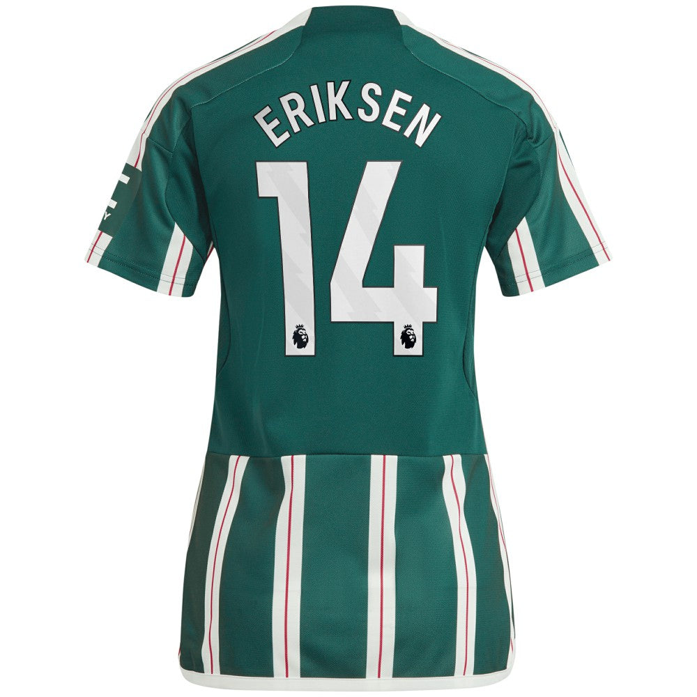 Christian Eriksen Manchester United Women's 2023/24 Away Replica Player Jersey - Green | Adidas discount