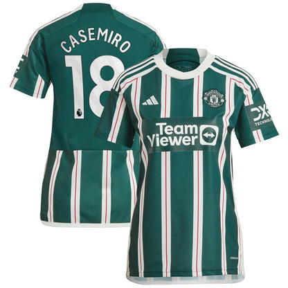 Casemiro Manchester United Women's 2023/24 Away Replica Player Jersey - Green | Adidas for sale