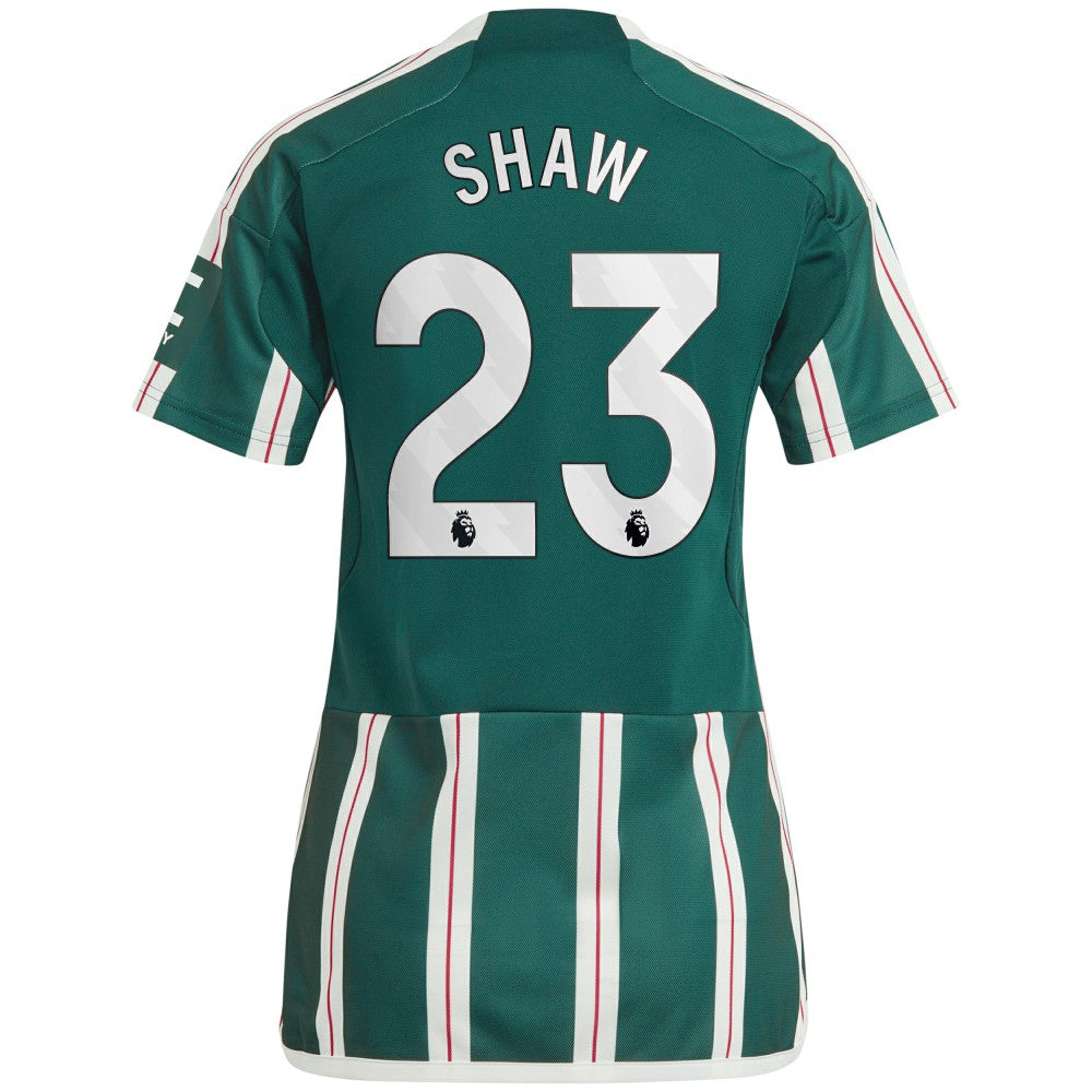 Luke Shaw Manchester United Women's 2023/24 Away Replica Player Jersey - Green | Adidas sale