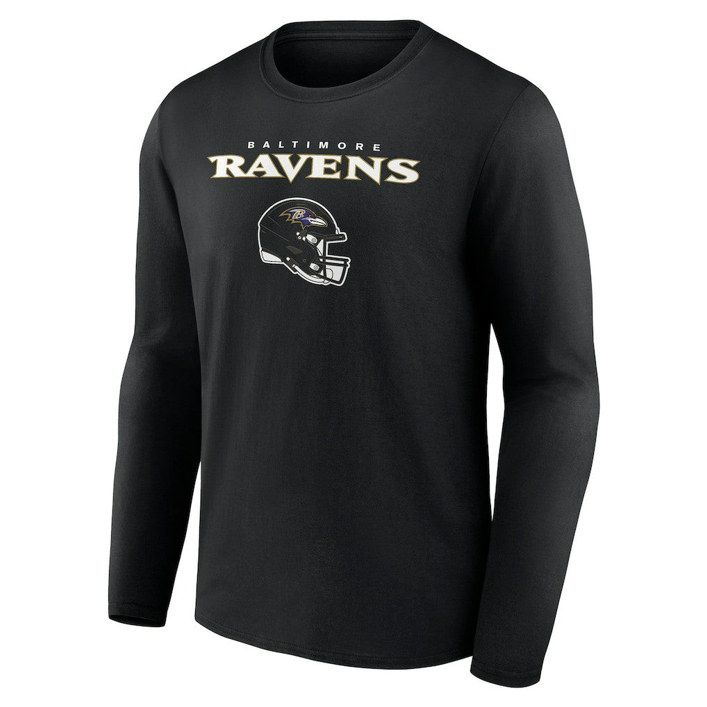 Baltimore Ravens Personalized Name & Number Team Wordmark Long Sleeve T-Shirt - Black outlet