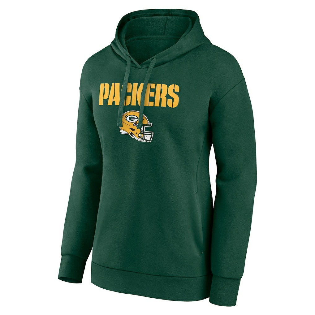 Green Bay Packers Women's Personalized Name & Number Team Wordmark Pullover Hoodie - Green online