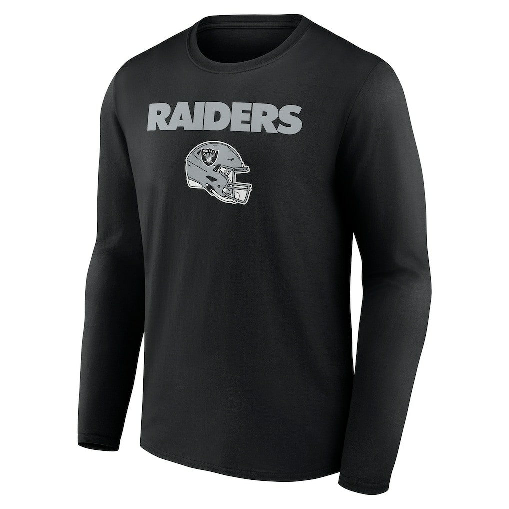 Las Vegas Raiders Personalized Name & Number Team Wordmark Long Sleeve T-Shirt - Black sale