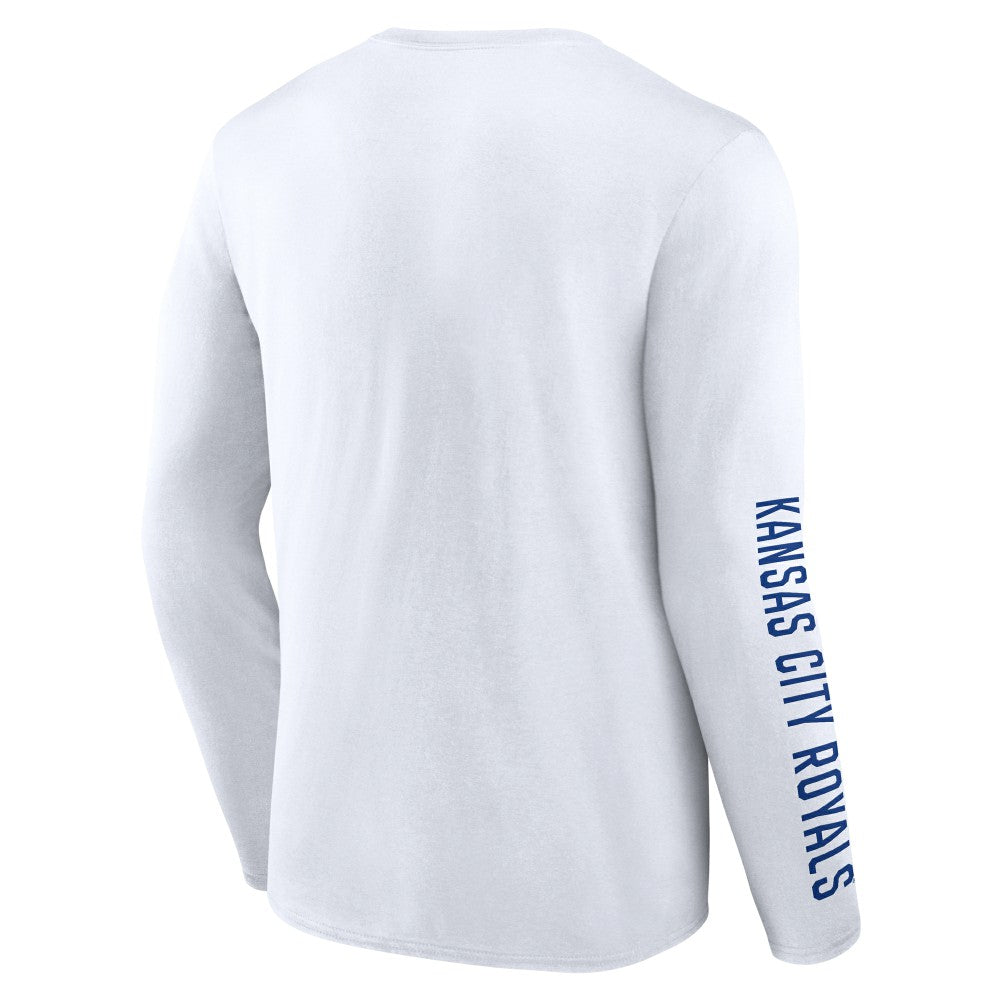 Kansas City Royals Press Box Long Sleeve T-Shirt - White