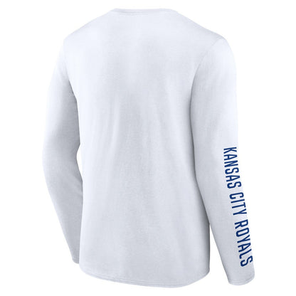 Kansas City Royals Press Box Long Sleeve T-Shirt - White