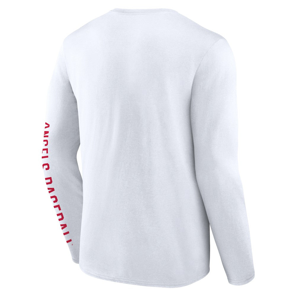 Los Angeles Angels Press Box Long Sleeve T-Shirt - White
