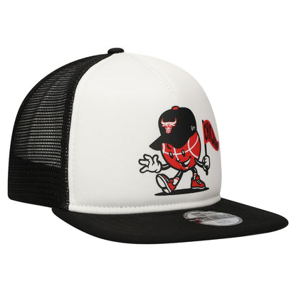 Chicago Bulls Youth Court Sport Mascot 9FIFTY Snapback Hat - White/Black | New Era outlet