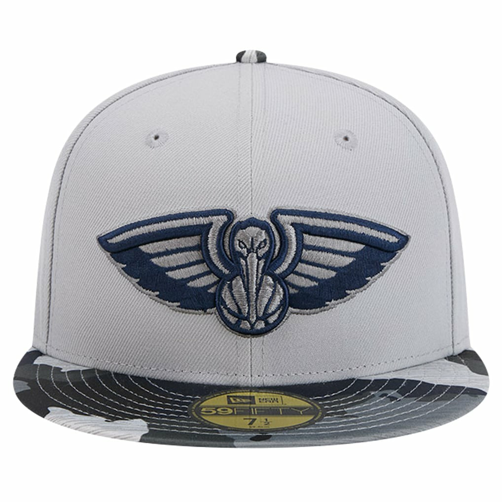 New Orleans Pelicans Active Color Camo Visor 59FIFTY Fitted Hat - Gray | New Era sale