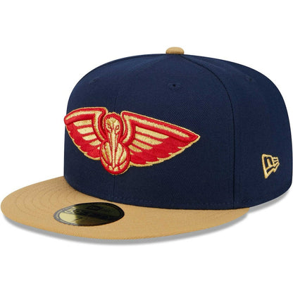 New Orleans Pelicans Gameday Gold Pop Stars 59FIFTY Fitted Hat - Navy/Gold | New Era on sale