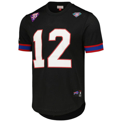 Jim Kelly Buffalo Bills Retired Player Name & Number Mesh Top - Black discount