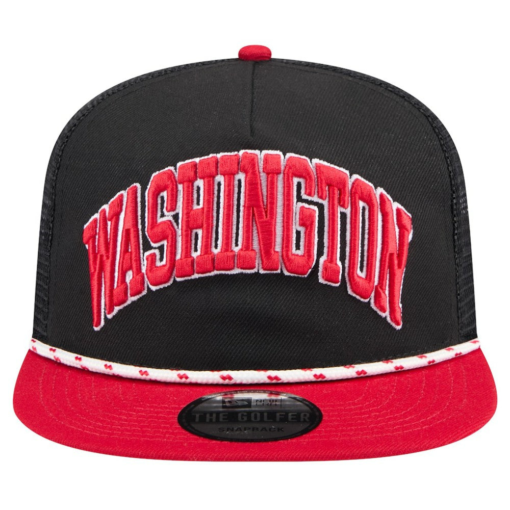 Washington Nationals Throwback Meshback Golfer Hat - Black | New Era