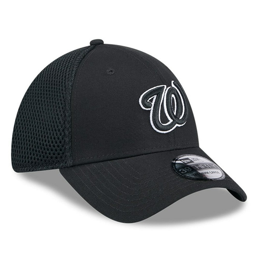 Washington Nationals Neo 39THIRTY Flex Hat - Black/White | New Era