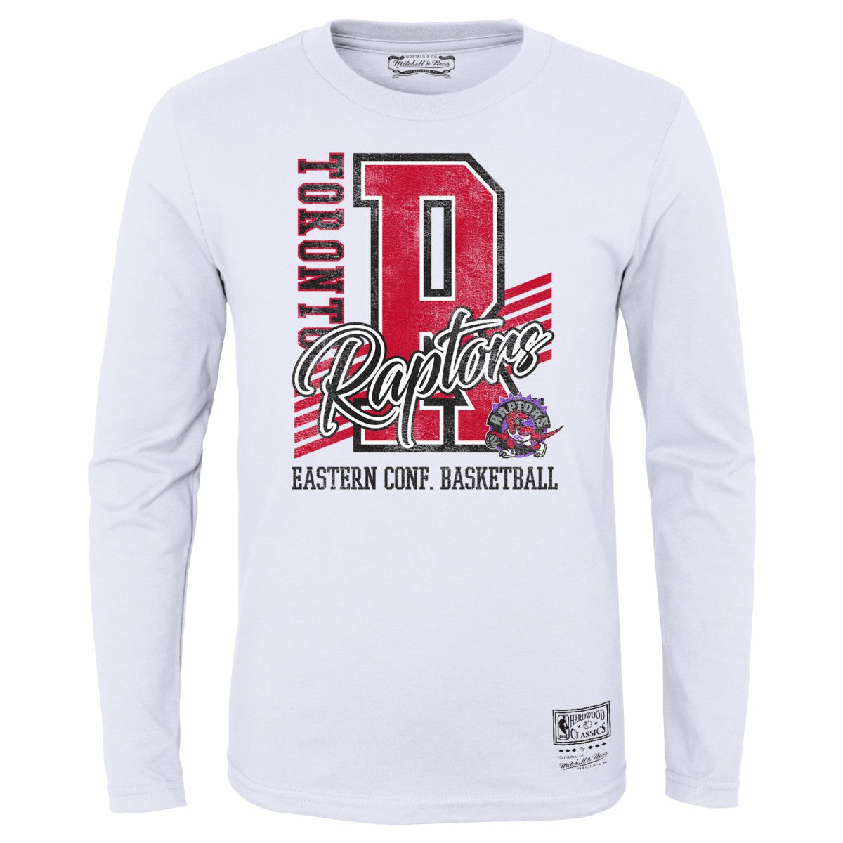 Toronto Raptors Youth Hardwood Classics Make The Cut Long Sleeve T-Shirt - White | Mitchell & Ness sale