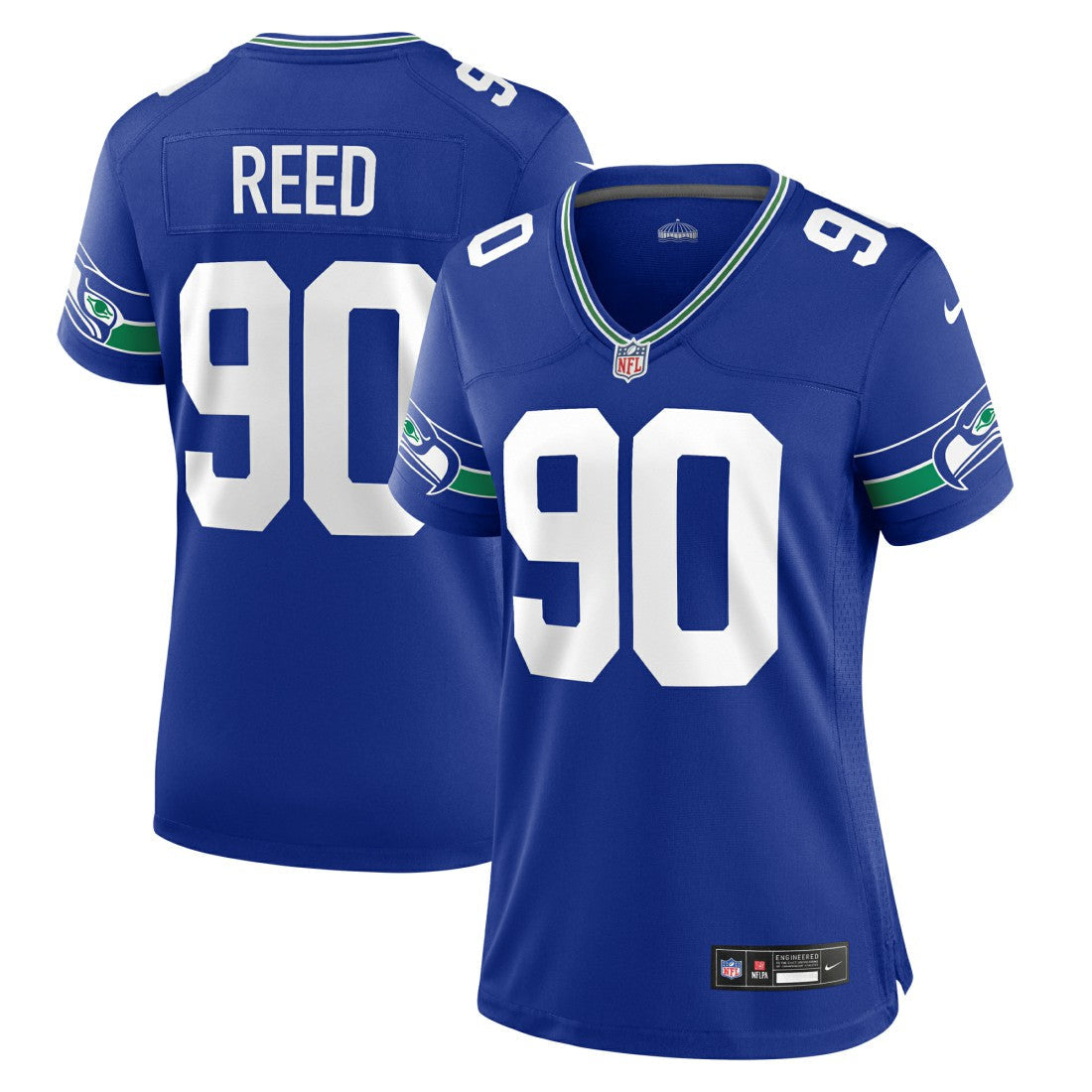 Jarran Reed Seattle Seahawks Women's Throwback Player Game Jersey - Royal | Nike outlet