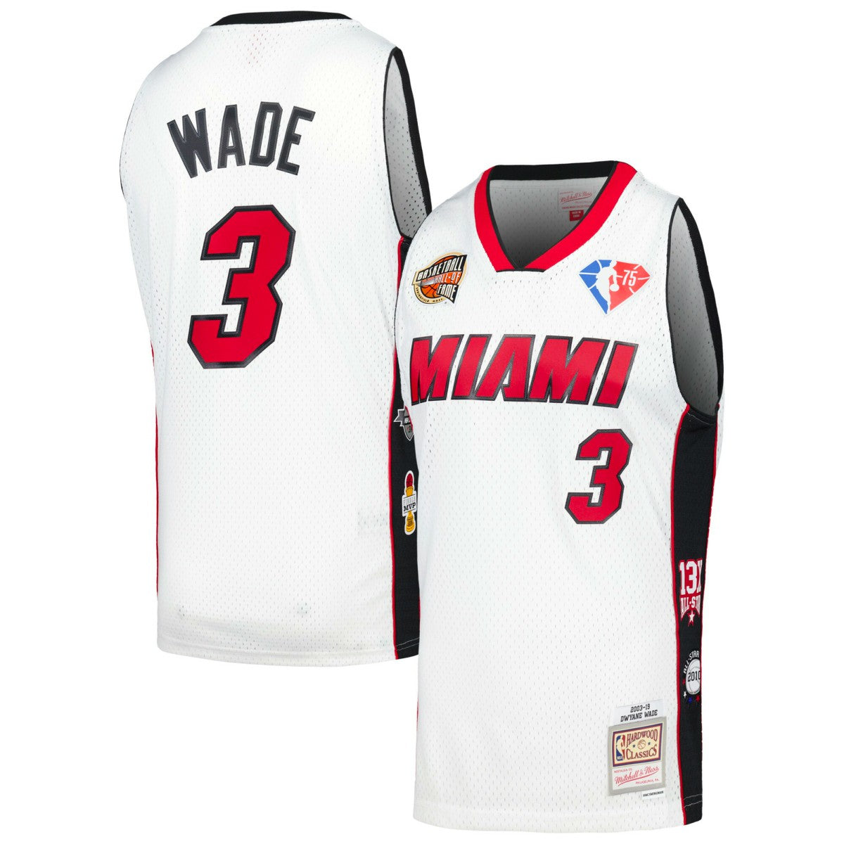Dwyane Wade Miami Heat Unisex Hall of Fame Class of 2023 Throwback Swingman Jersey - White | Mitchell & Ness shop