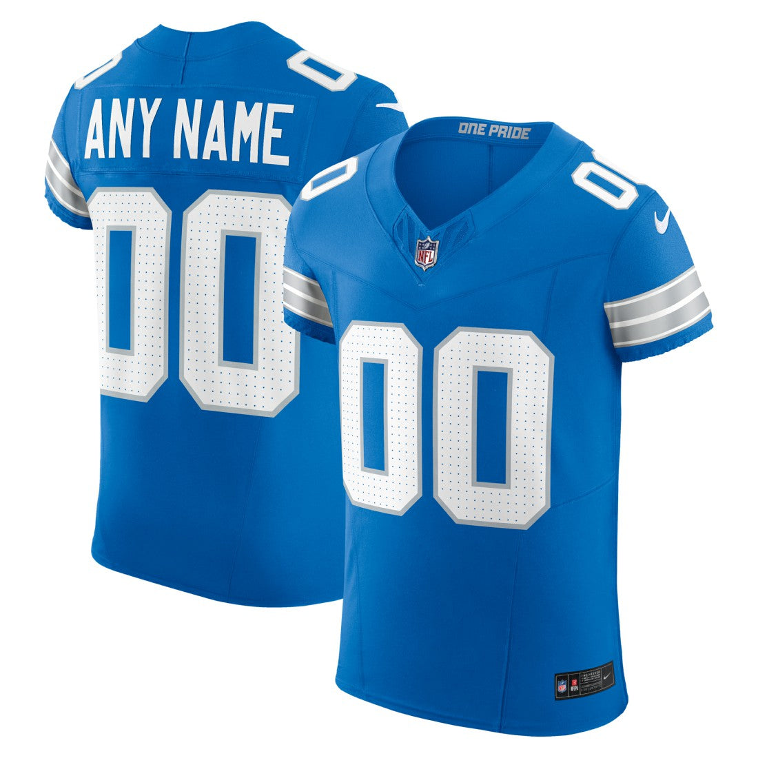 Detroit Lions Team Vapor F.U.S.E. Elite Custom Jersey - Blue | Nike for sale