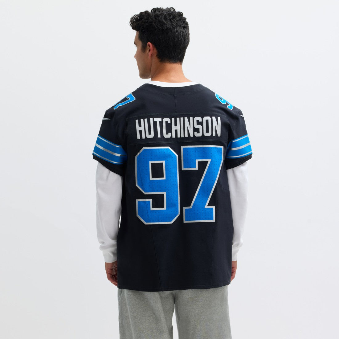 Aidan Hutchinson Detroit Lions Alternate Vapor F.U.S.E. Elite Jersey - Black | Nike on sale
