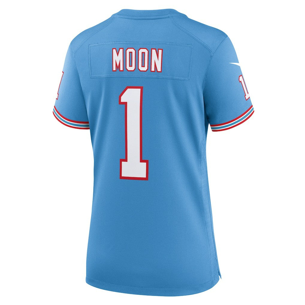 Warren Moon Tennessee Titans Women's Oilers Throwback Retired Player Game Jersey - Light Blue | Nike for sale